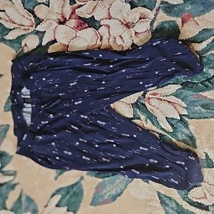 Torrid size 1 Capri pants blue multicolor elastic band